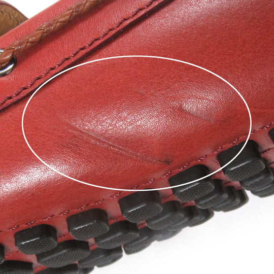 LOUIS VUITTON loafers Main: suede leather, Main: leather Red type mens 6.5 Used Authentic