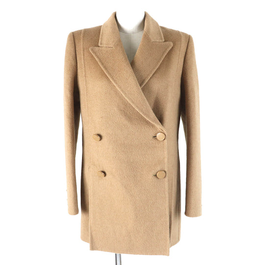 FENDI pea coat FJ7221 Outer: 100% camel, Lining: 100% rayon light brown Women 38 Used Authentic