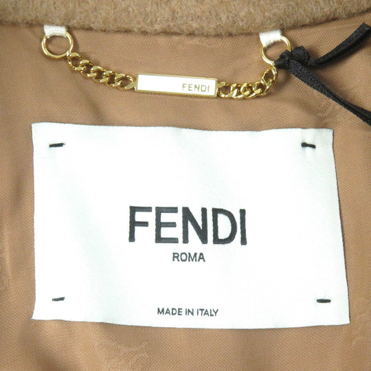 FENDI pea coat FJ7221 Outer: 100% camel, Lining: 100% rayon light brown Women 38 Used Authentic