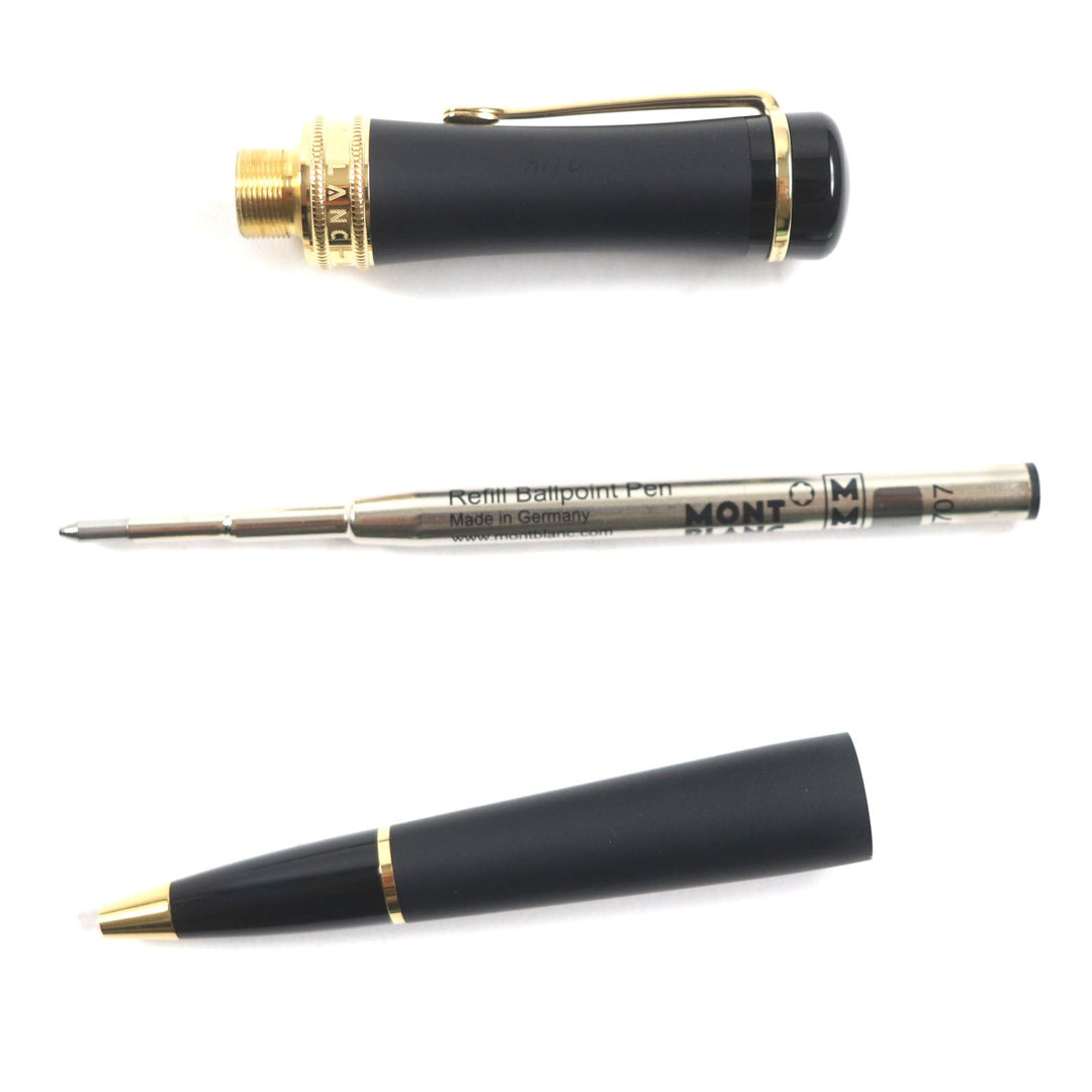 MONTBLANC Ballpoint pen Resin, Gold Plated Matt black BONHEUR Bonheur Nuit mens Used Authentic