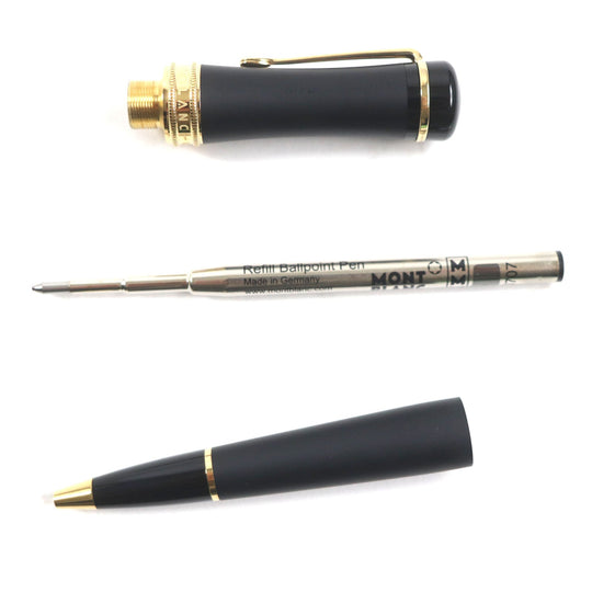 MONTBLANC Ballpoint pen Resin, Gold Plated Matt black BONHEUR Bonheur Nuit mens Used Authentic