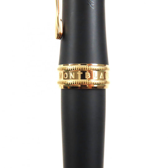 MONTBLANC Ballpoint pen Resin, Gold Plated Matt black BONHEUR Bonheur Nuit mens Used Authentic