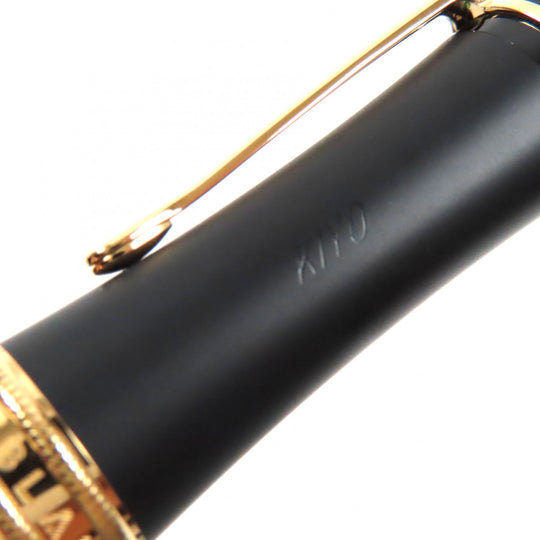 MONTBLANC Ballpoint pen Resin, Gold Plated Matt black BONHEUR Bonheur Nuit mens Used Authentic