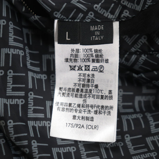 Dunhill Jacket Outer: 100% nylon, Part: 100% nylon, Filling: 100% polyester Black Grey mens L Used Authentic