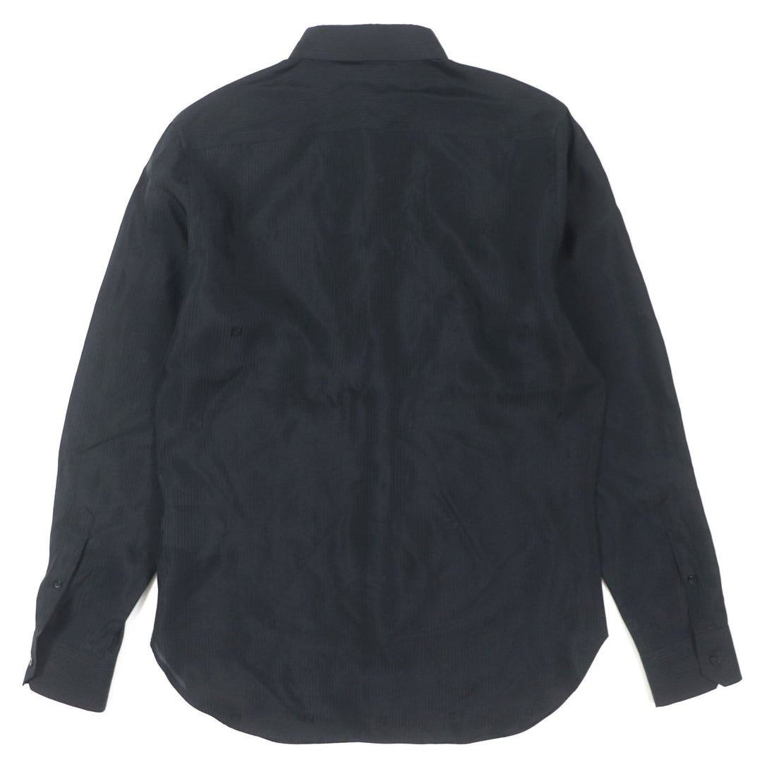 FENDI Long sleeve shirt Main: 73% rayon, Main: 27% silk black mens 40 Used Authentic