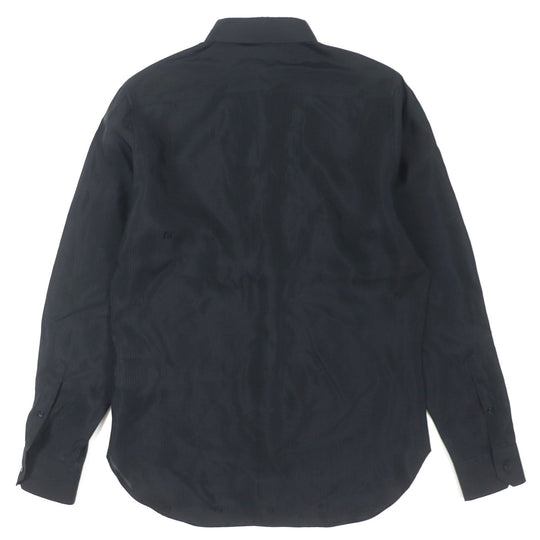 FENDI Long sleeve shirt Main: 73% rayon, Main: 27% silk black mens 40 Used Authentic