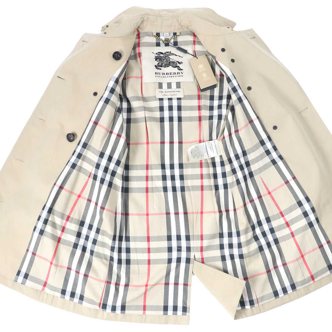 BURBERRY trench coat 3900461 Outer: 100% cotton, Lining: 100% cotton, Sleeve lining: 100% viscose (rayon) beige Kensington Women M Used Authentic