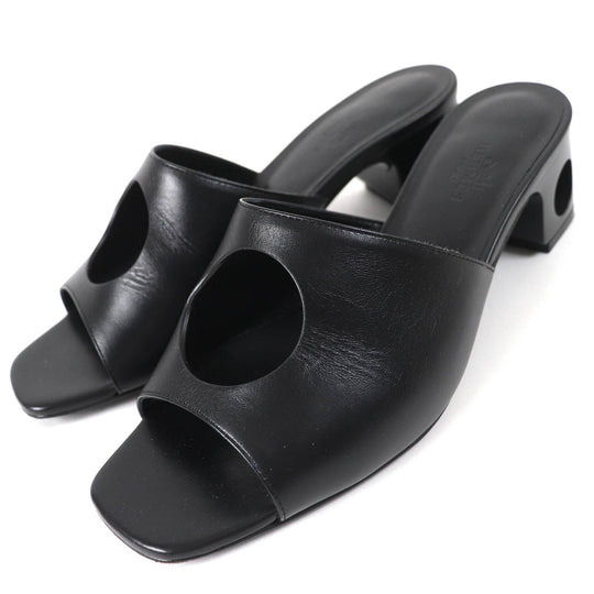 HERMES Mule 221023Z Main: Leather black Area Lab Women 37 Used Authentic