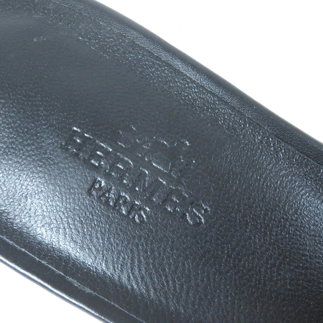 HERMES Mule 221023Z Main: Leather black Area Lab Women 37 Used Authentic