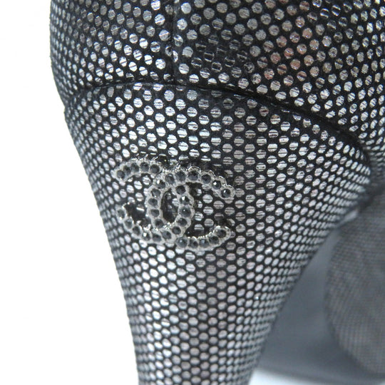 CHANEL pumps G28557 Main: Leather Silver Black type Women 35.5 Used Authentic