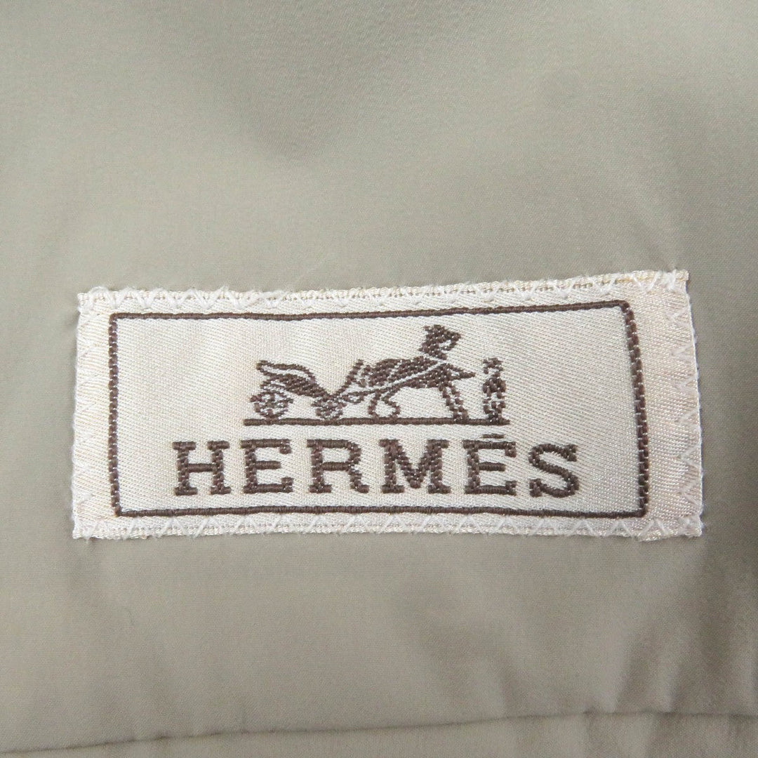 HERMES coat Outer: 57% nylon, Outer: 43% cotton, Lining: 80% nylon, Lining: 20% polyurethane, Filling: 95% polyester khaki mens 44 Used Authentic