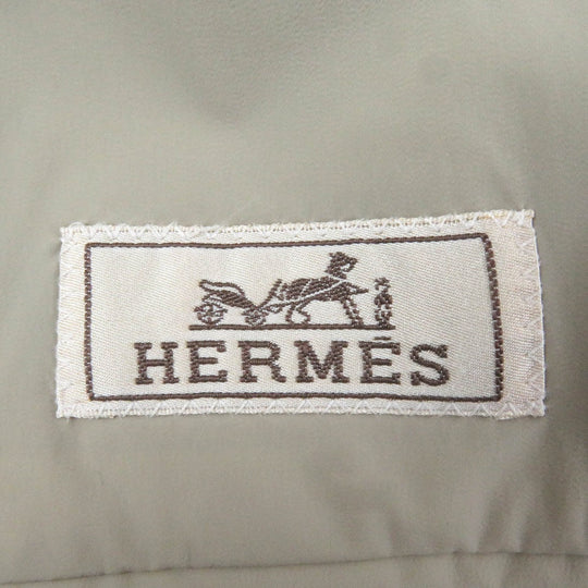 HERMES coat Outer: 57% nylon, Outer: 43% cotton, Lining: 80% nylon, Lining: 20% polyurethane, Filling: 95% polyester khaki mens 44 Used Authentic