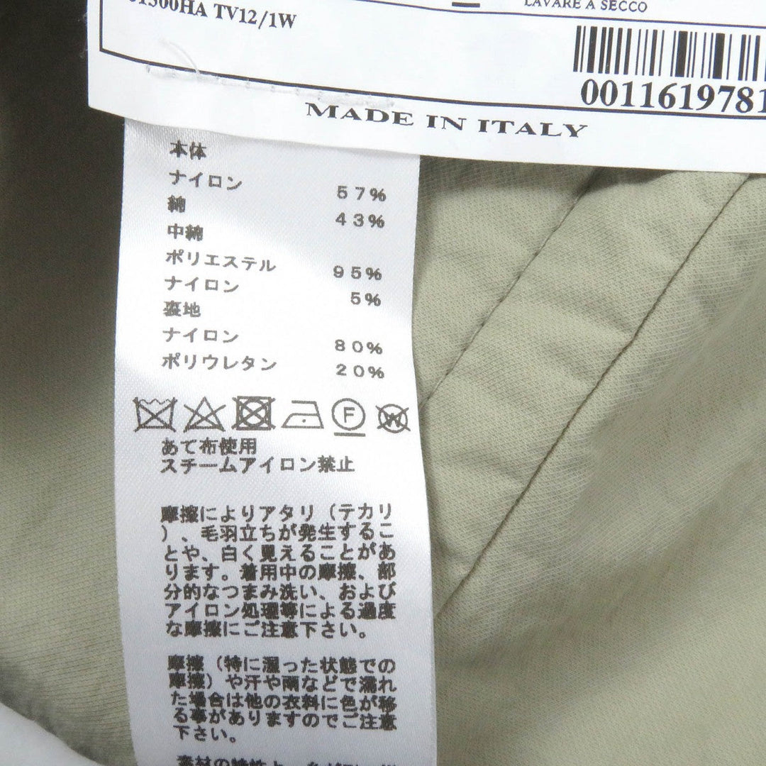 HERMES coat Outer: 57% nylon, Outer: 43% cotton, Lining: 80% nylon, Lining: 20% polyurethane, Filling: 95% polyester khaki mens 44 Used Authentic