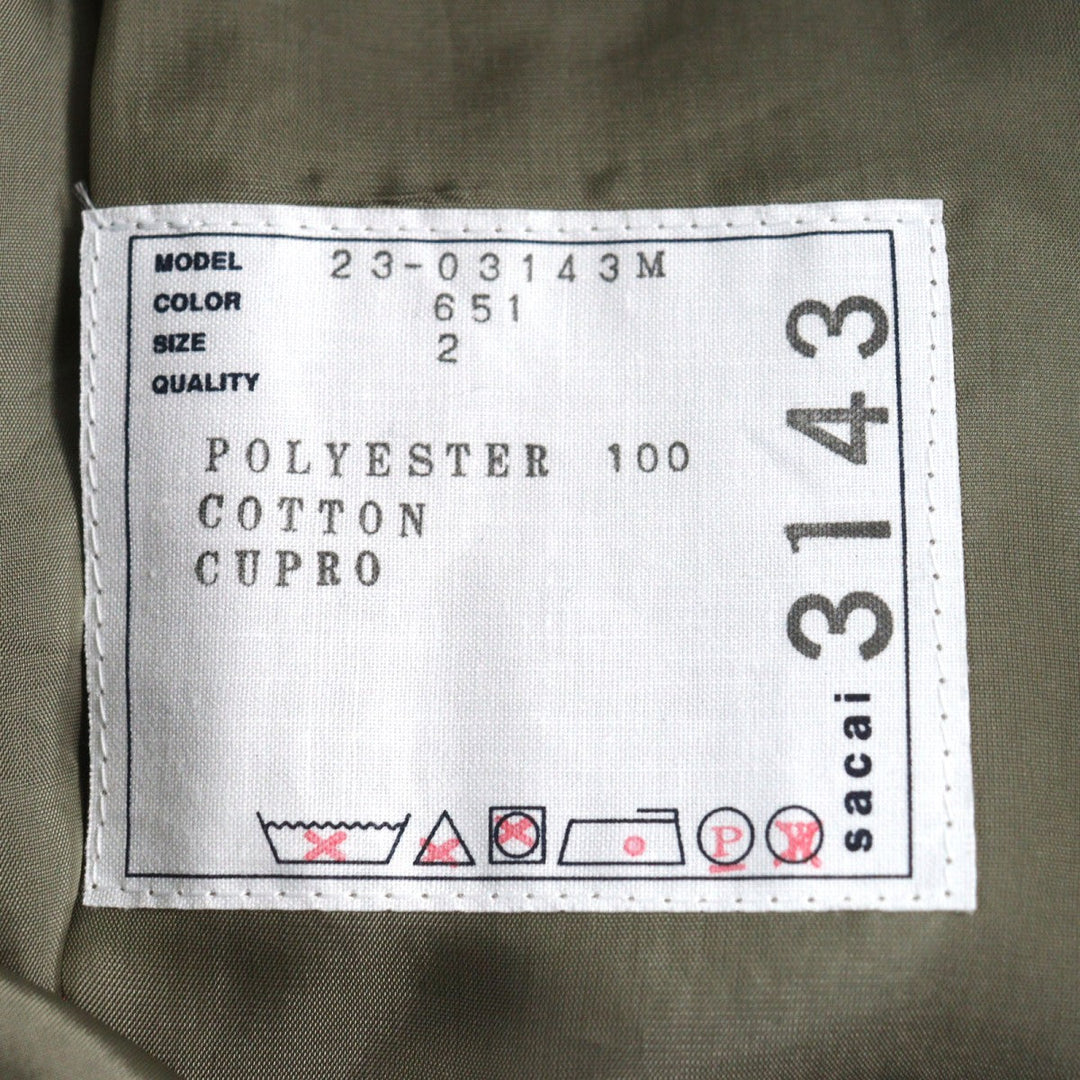 Sacai Pants 23-03143M polyester beige Matte Tatteta Punts 2