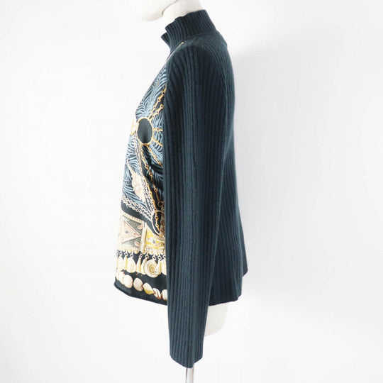HERMES knit silk Dark Green Multi Margiela period XL