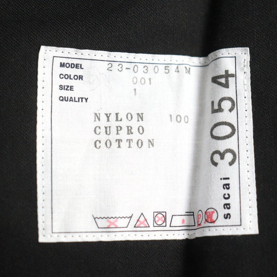 Sacai Pants 23-03054M Nylon black Nylon Bonding Pants 1