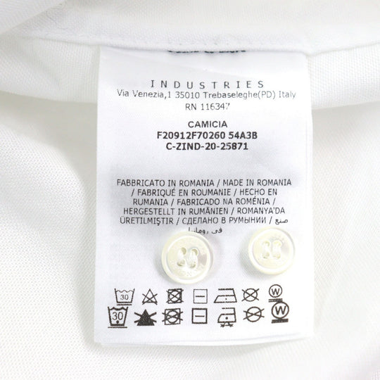 MONCLER Long sleeve shirt F20912F70260 54A3B Outer material: 100% cotton white CAMICIA mens M Used Authentic