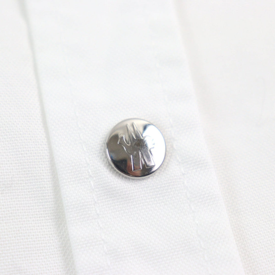 MONCLER Long sleeve shirt F20912F70260 54A3B Outer material: 100% cotton white CAMICIA mens M Used Authentic