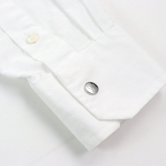 MONCLER Long sleeve shirt F20912F70260 54A3B Outer material: 100% cotton white CAMICIA mens M Used Authentic