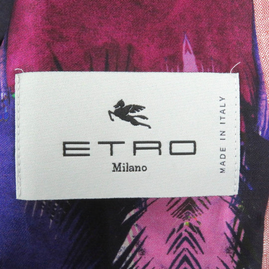 ETRO tailored jacket Outer: 100% linen, Lining: 50% rayon, Lining: 50% cupra, Sleeve lining: 100% rayon pink mens 46 Used Authentic