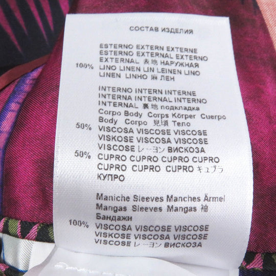 ETRO tailored jacket Outer: 100% linen, Lining: 50% rayon, Lining: 50% cupra, Sleeve lining: 100% rayon pink mens 46 Used Authentic