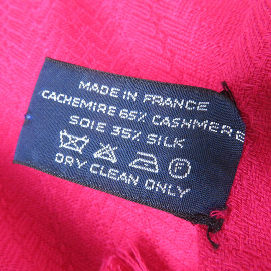 HERMES Stall Main: 65% cashmere, Main: 35% silk pink Women Used Authentic