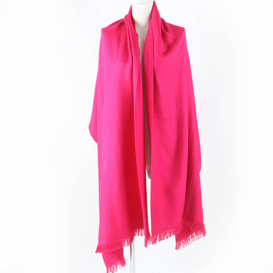 HERMES Stall Main: 65% cashmere, Main: 35% silk pink Women Used Authentic