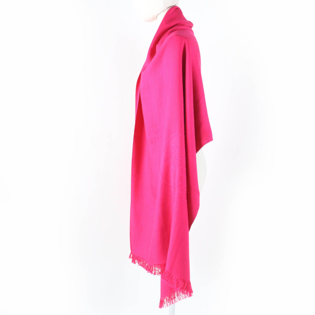 HERMES Stall Main: 65% cashmere, Main: 35% silk pink Women Used Authentic