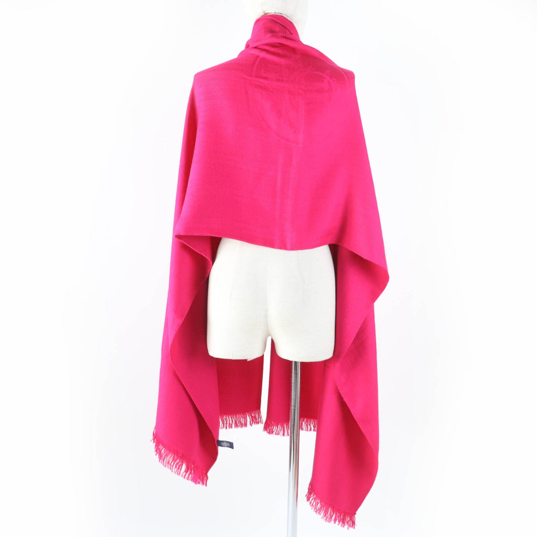 HERMES Stall Main: 65% cashmere, Main: 35% silk pink Women Used Authentic