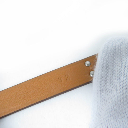 HERMES bracelet Vaux Swift, Stainless Steel Brown Kelly bag tour Women Used Authentic