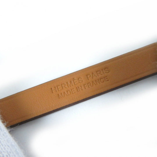 HERMES bracelet Vaux Swift, Stainless Steel Brown Kelly bag tour Women Used Authentic