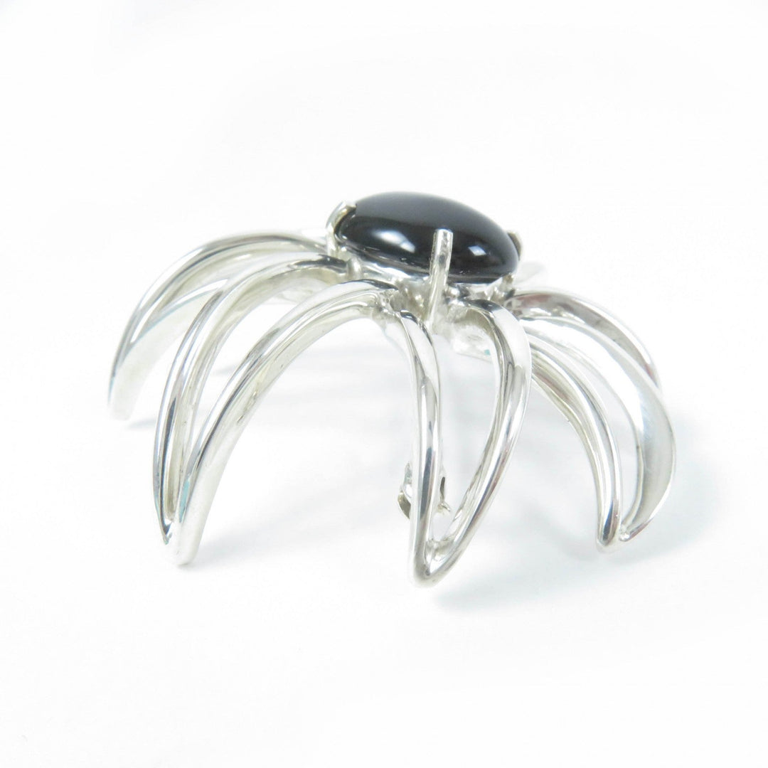TIFFANY&Co. Brooch Main: SV925, Part: Onyx Silver black Women Used Authentic