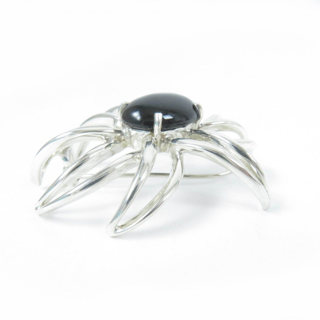 TIFFANY&Co. Brooch Main: SV925, Part: Onyx Silver black Women Used Authentic