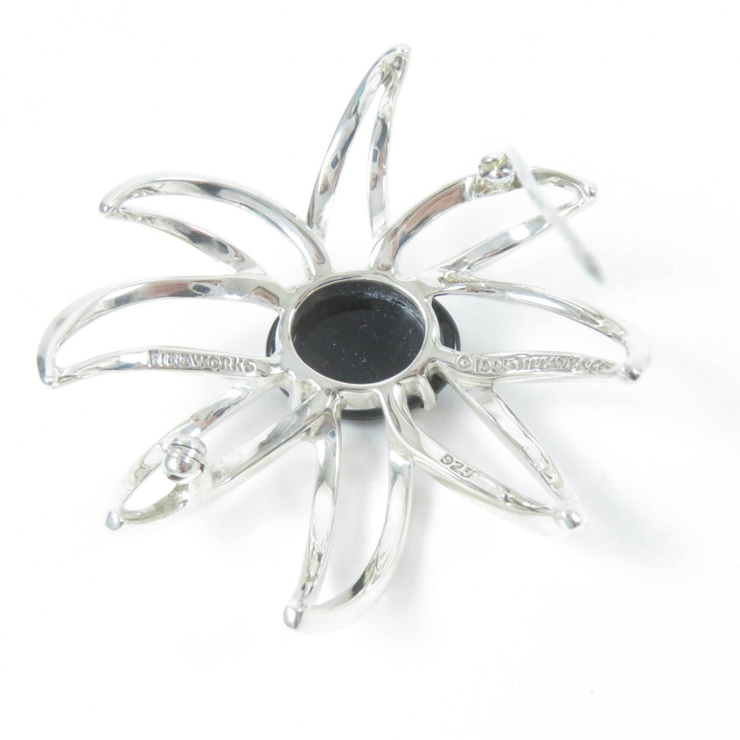 TIFFANY&Co. Brooch Main: SV925, Part: Onyx Silver black Women Used Authentic