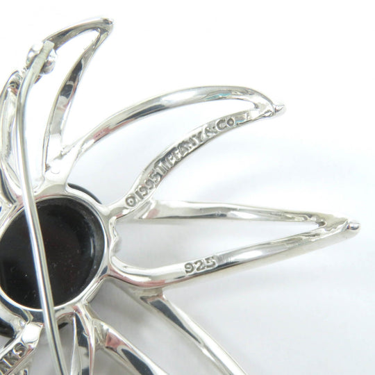 TIFFANY&Co. Brooch Main: SV925, Part: Onyx Silver black Women Used Authentic