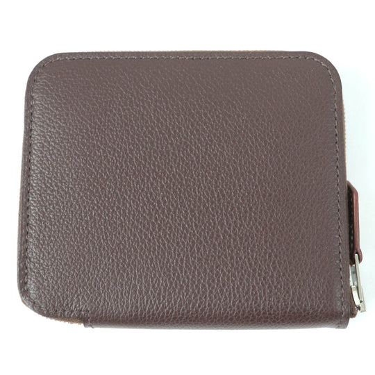 HERMES Coin case Epsom mocha Azap compact silk in