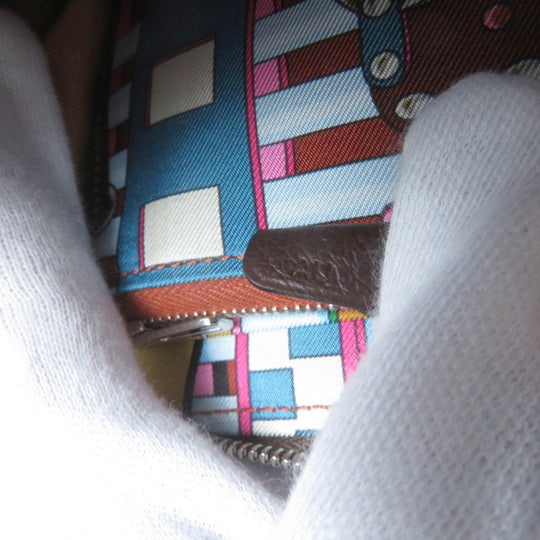 HERMES Coin case Epsom mocha Azap compact silk in