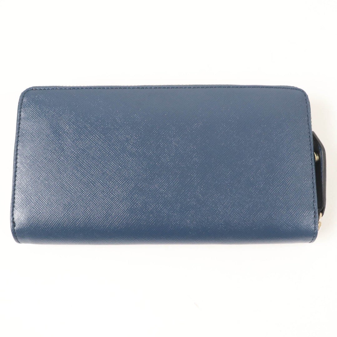 Vivienne Westwood Long Wallet Purse Main: Saffiano leather blue Women Used Authentic