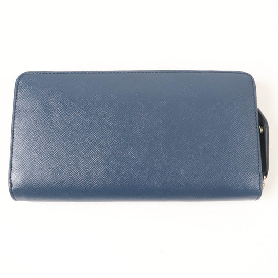 Vivienne Westwood Long Wallet Purse Main: Saffiano leather blue Women Used Authentic