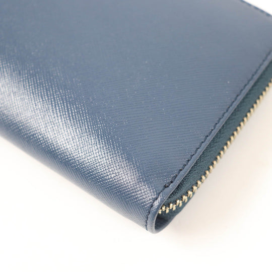 Vivienne Westwood Long Wallet Purse Main: Saffiano leather blue Women Used Authentic