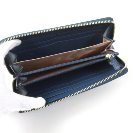 Vivienne Westwood Long Wallet Purse Main: Saffiano leather blue Women Used Authentic
