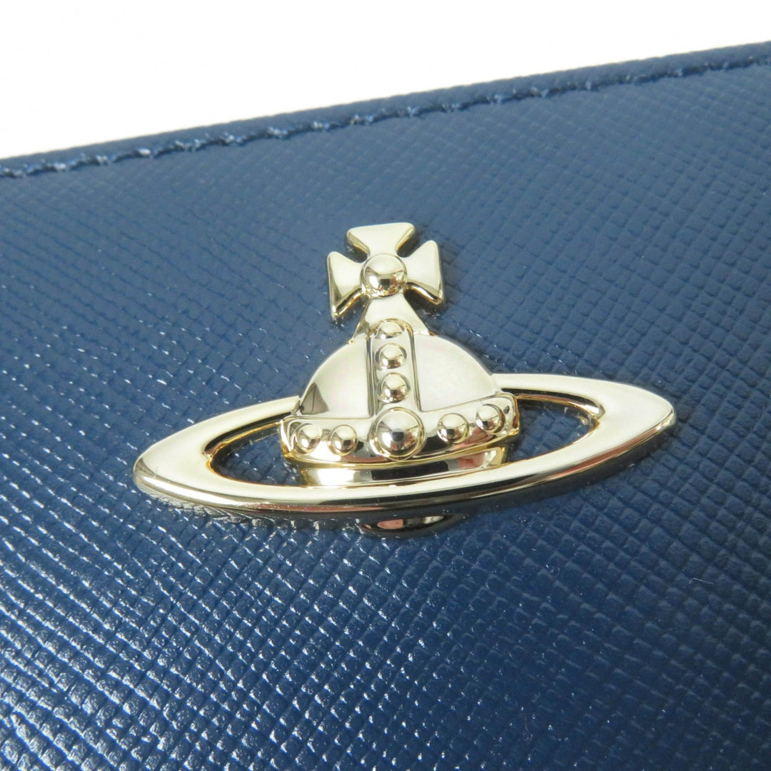 Vivienne Westwood Long Wallet Purse Main: Saffiano leather blue Women Used Authentic