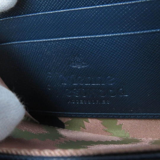 Vivienne Westwood Long Wallet Purse Main: Saffiano leather blue Women Used Authentic
