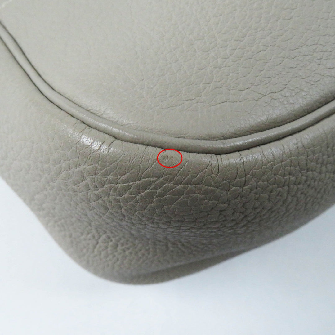 HERMES Shoulder Bag Taurillon Clemence Trutierle Gray Trim 31 Women Used Authentic