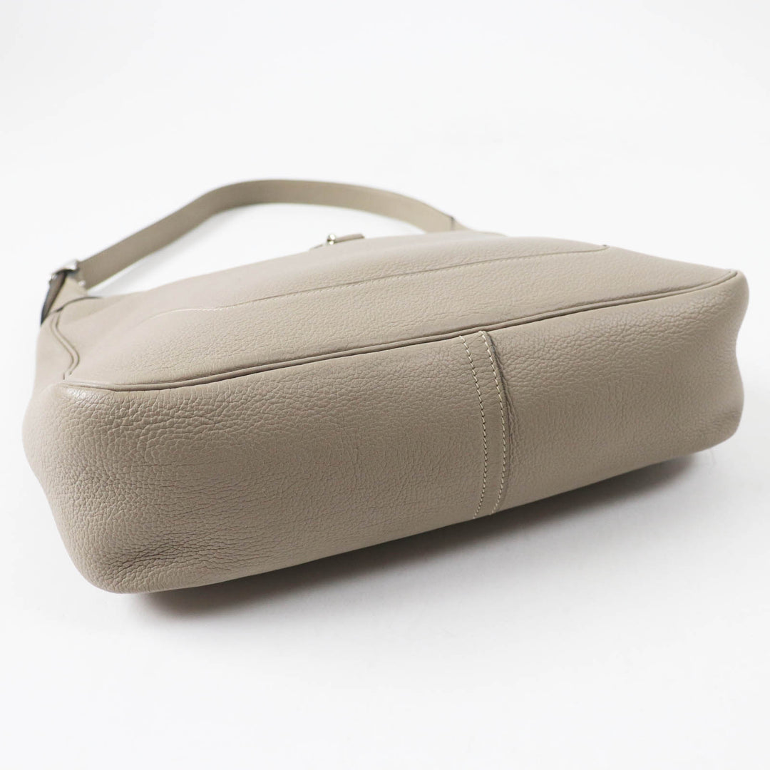 HERMES Shoulder Bag Taurillon Clemence Trutierle Gray Trim 31 Women Used Authentic