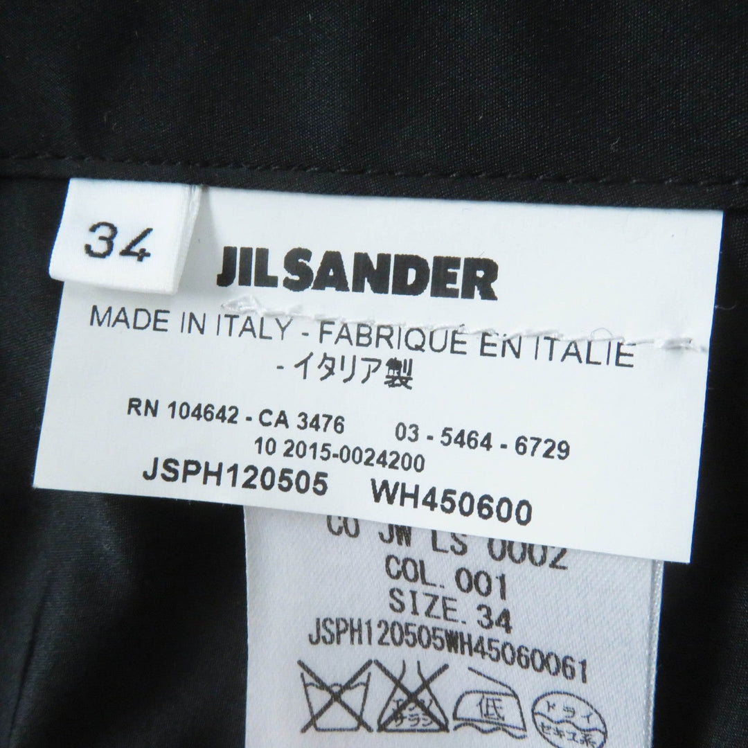 JIL SANDER coat Outer material: 70% polyester, Outer material: 30% silk black Women 34 Used Authentic