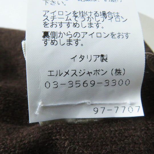 HERMES Blouson Outer: 85% alpaca, Outer: 15% wool, Lining: 100% cashmere, Part: 100% cashmere, Part: cowhide Ecorse Women 38 Used Authentic