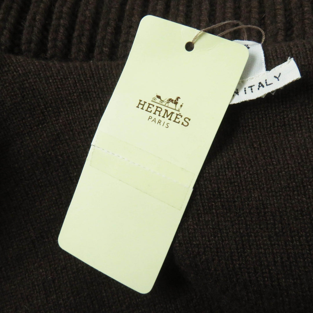 HERMES Blouson Outer: 85% alpaca, Outer: 15% wool, Lining: 100% cashmere, Part: 100% cashmere, Part: cowhide Ecorse Women 38 Used Authentic