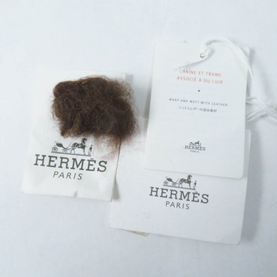 HERMES Blouson Outer: 85% alpaca, Outer: 15% wool, Lining: 100% cashmere, Part: 100% cashmere, Part: cowhide Ecorse Women 38 Used Authentic