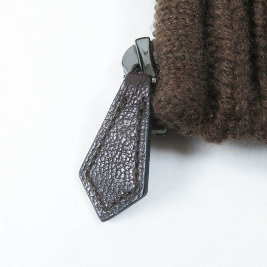HERMES Blouson Outer: 85% alpaca, Outer: 15% wool, Lining: 100% cashmere, Part: 100% cashmere, Part: cowhide Ecorse Women 38 Used Authentic